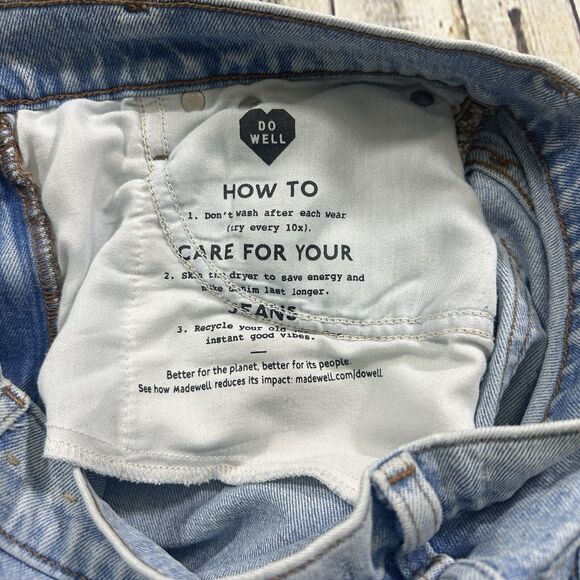 Madewell Jeans Womens 27 Blue The Perfect Vintage Crop Distressed Pants - Picture 6 of 16
